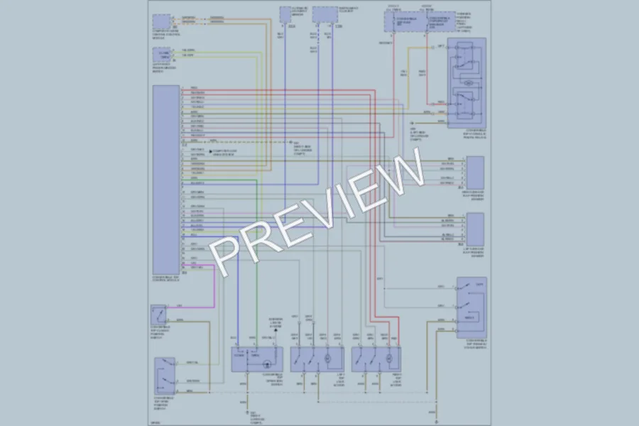 2003 Volkswagen NewBeetle Power Top Sunroof wiring diagram preview