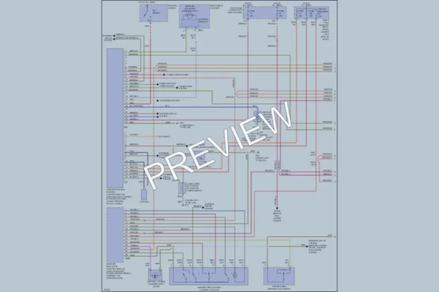 2003 Volkswagen Passat Power Door Locks wiring diagram preview