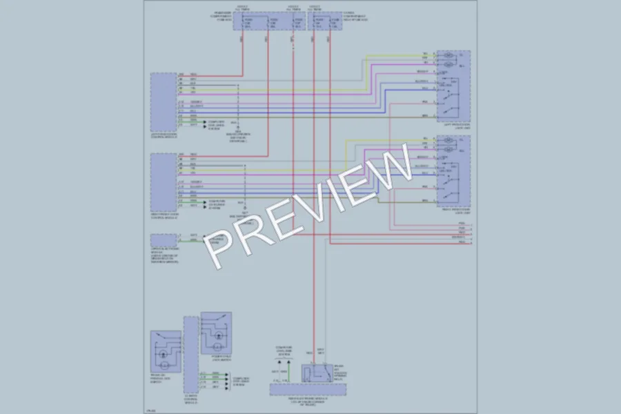 2003 Volvo S60 Power Door Locks wiring diagram preview