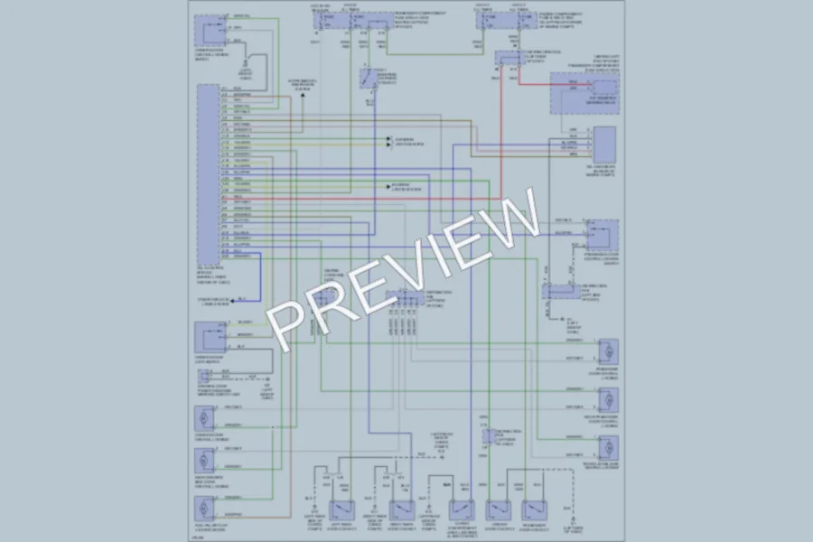 2003 Volvo V40 Power Door Locks wiring diagram preview