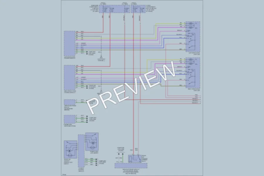 2003 Volvo XC70 Power Door Locks wiring diagram preview