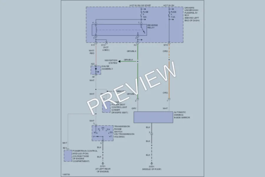 2004 Acura MDX Power Mirrors wiring diagram preview