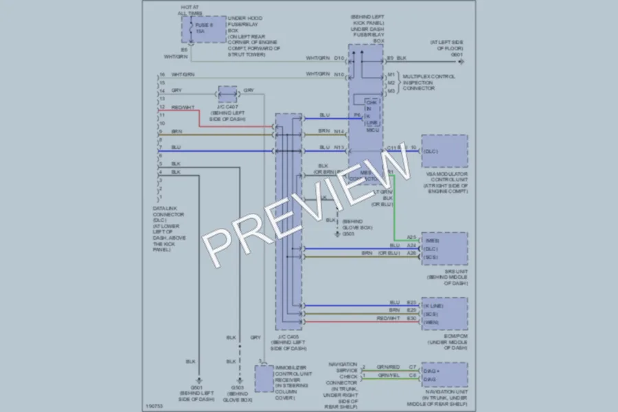 2004 Acura TSX Computer Data Lines wiring diagram preview