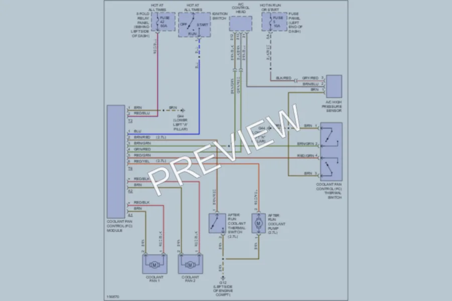 2004 Audi A6 Cooling Fan wiring diagram preview