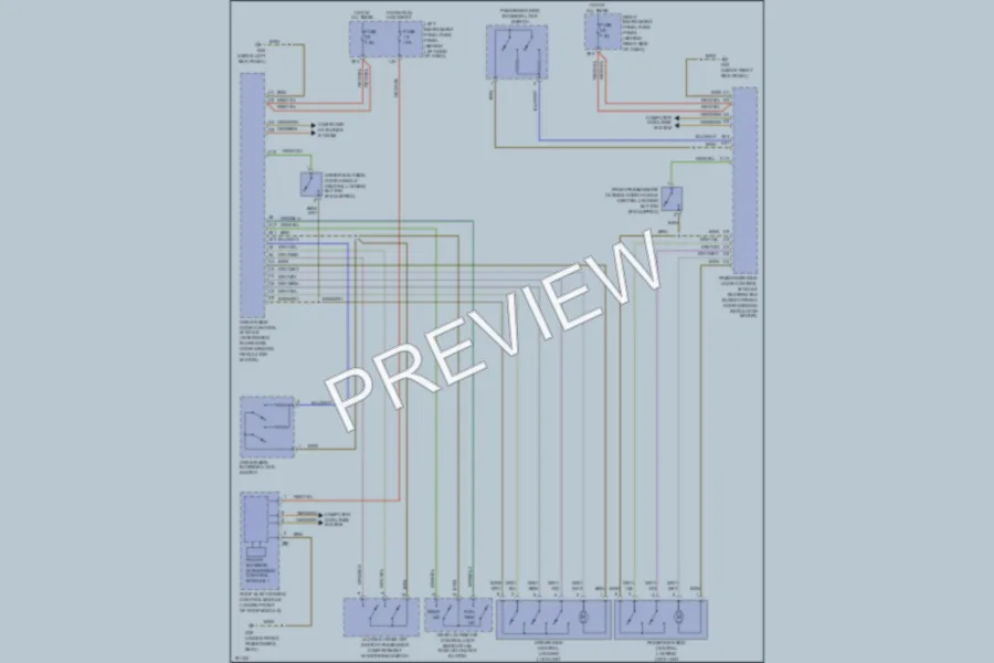 2004 Audi A8L Power Door Locks wiring diagram preview