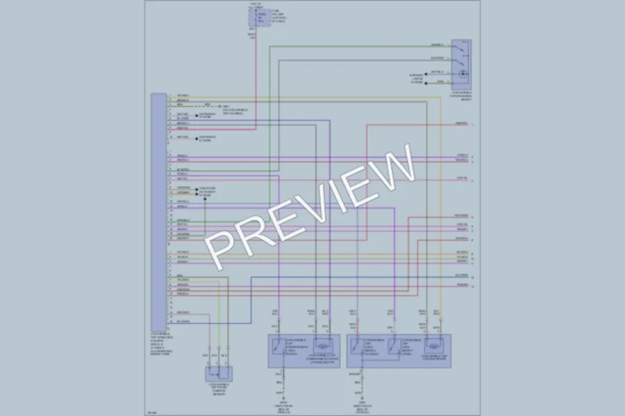 2004 Audi S4 Power Top Sunroof wiring diagram preview