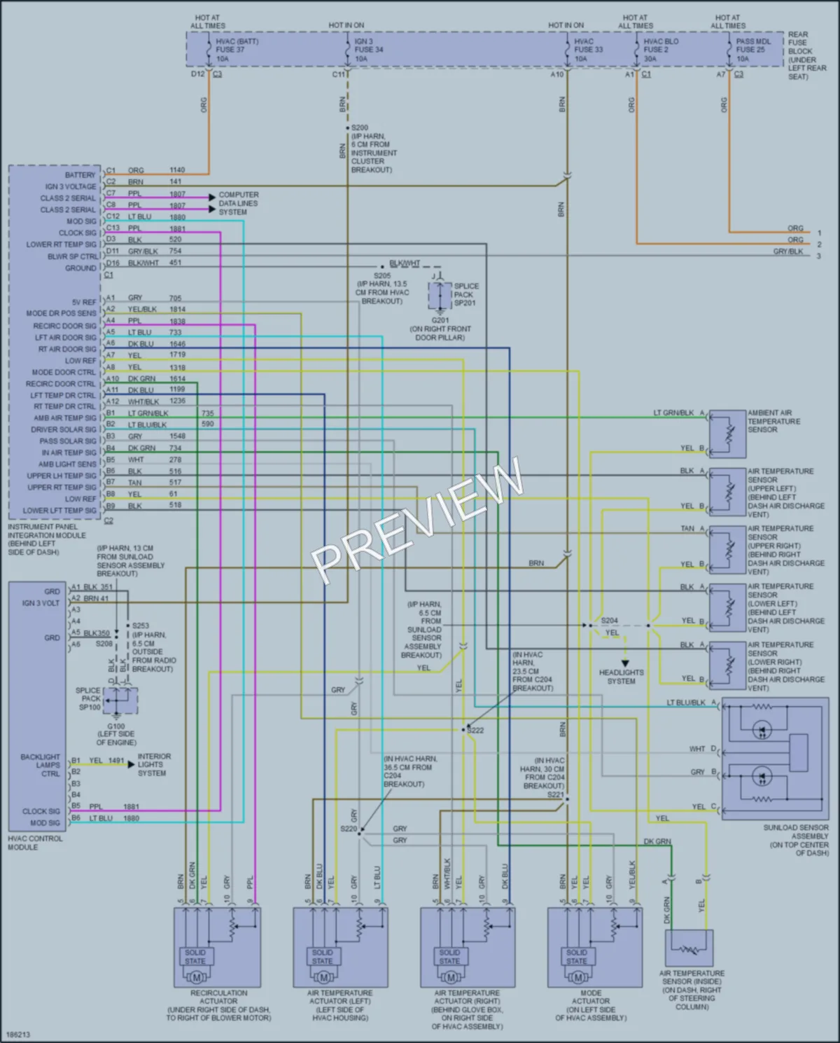 2004 Buick LeSabre Air Conditioning wiring diagram preview