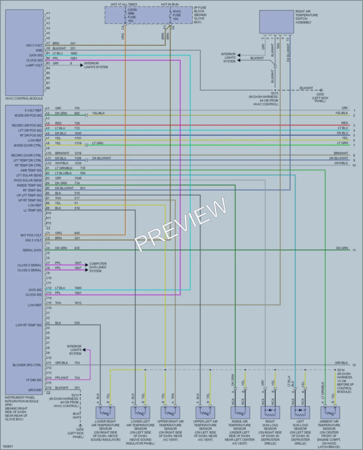 2004 Buick ParkAvenue Air Conditioning wiring diagram preview