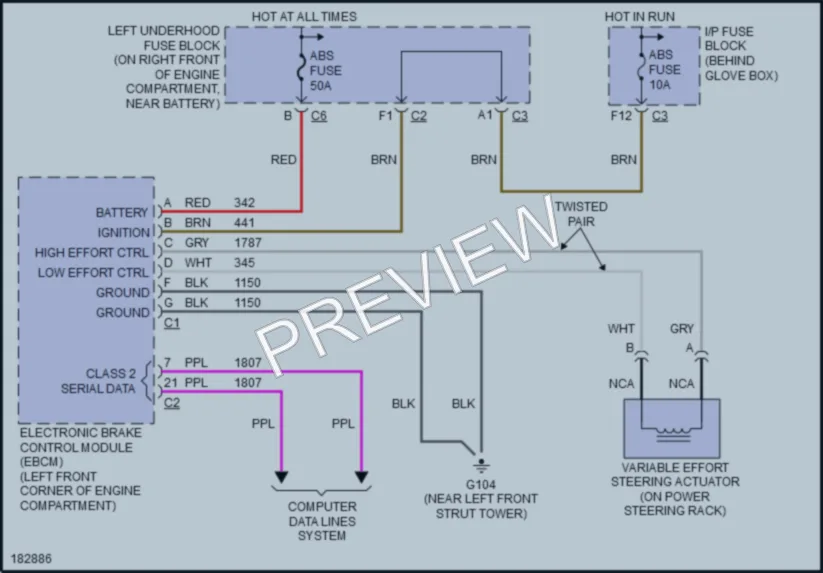 2004 Buick ParkAvenue Electronic Power Steering wiring diagram preview