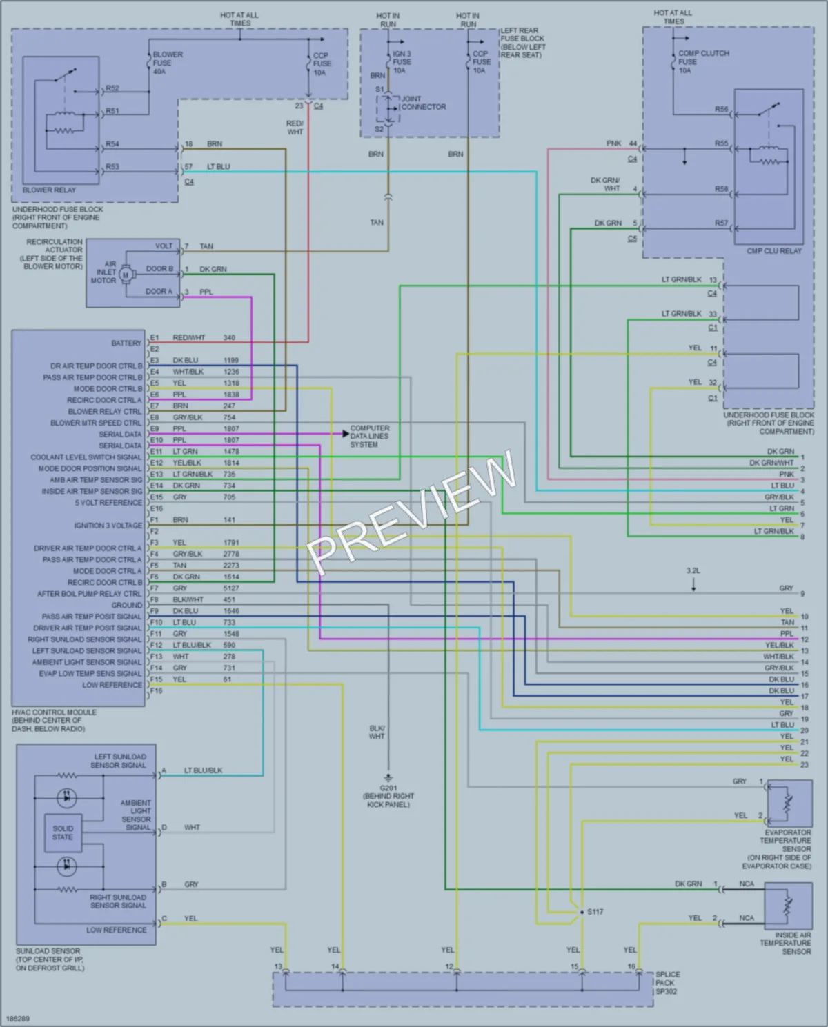 2004 Cadillac CTS Air Conditioning wiring diagram preview
