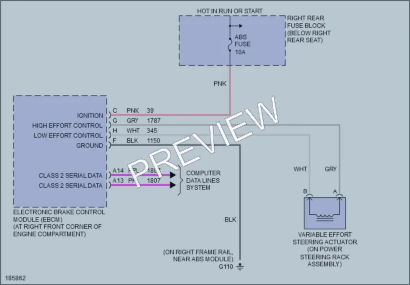 2004 Cadillac CTS Electronic Power Steering wiring diagram preview