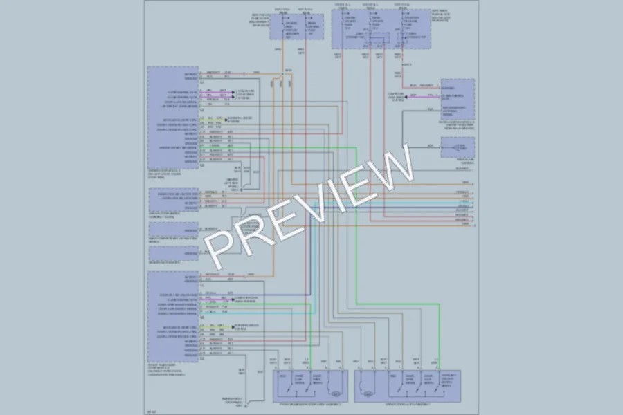 2004 Cadillac CTS Power Door Locks wiring diagram preview