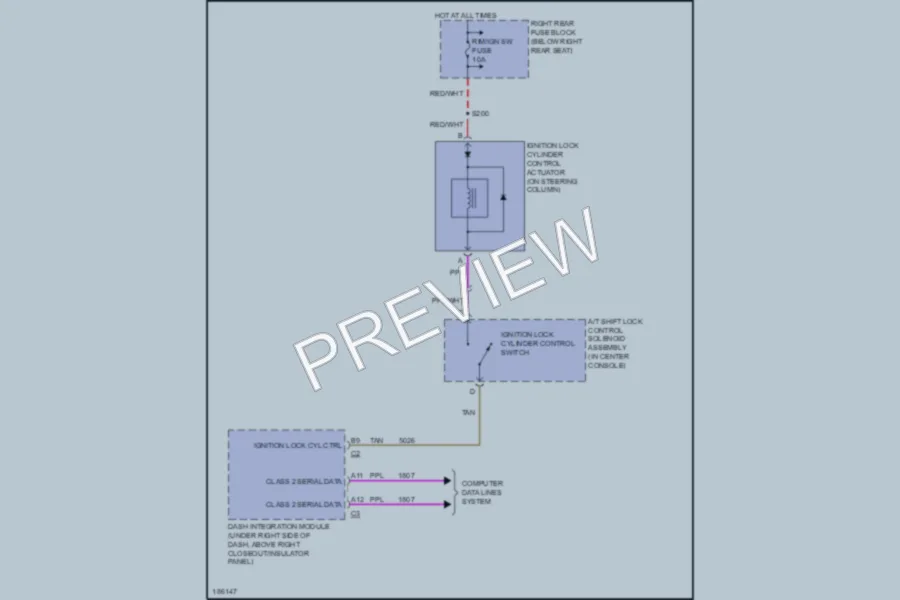 2004 Cadillac CTSV Shift Interlock wiring diagram preview
