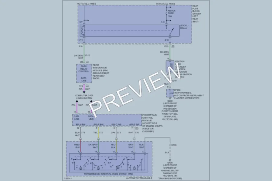 2004 Cadillac DeVille Shift Interlock wiring diagram preview