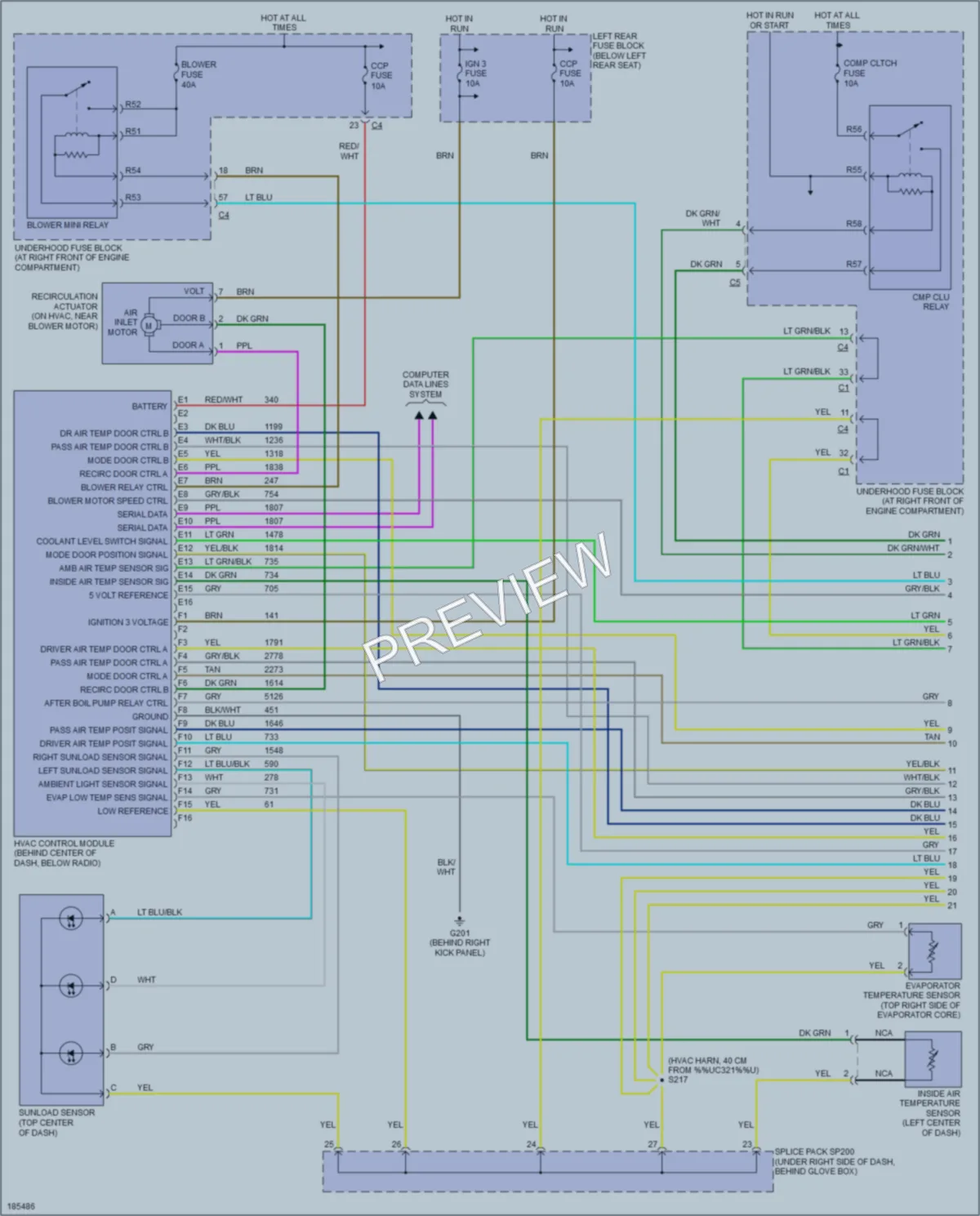 2004 Cadillac SRX Air Conditioning wiring diagram preview
