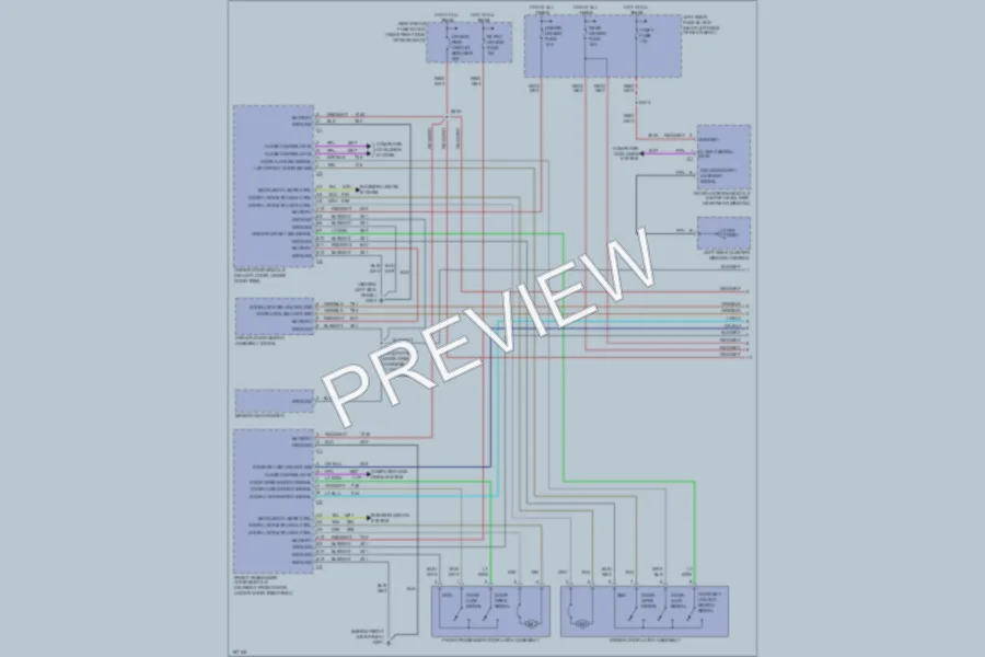 2004 Cadillac SRX Power Door Locks wiring diagram preview