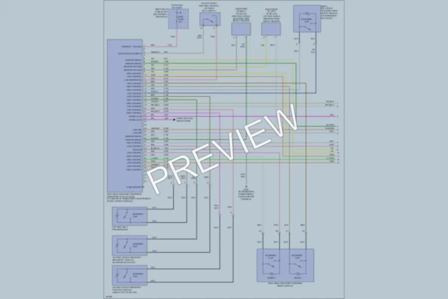 2004 Cadillac SRX Supplemental Restraints wiring diagram preview