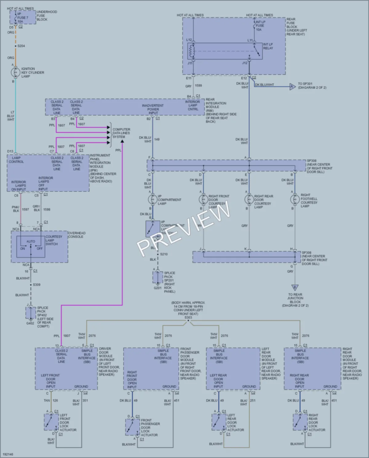 2004 Cadillac Seville Interior Lights wiring diagram preview