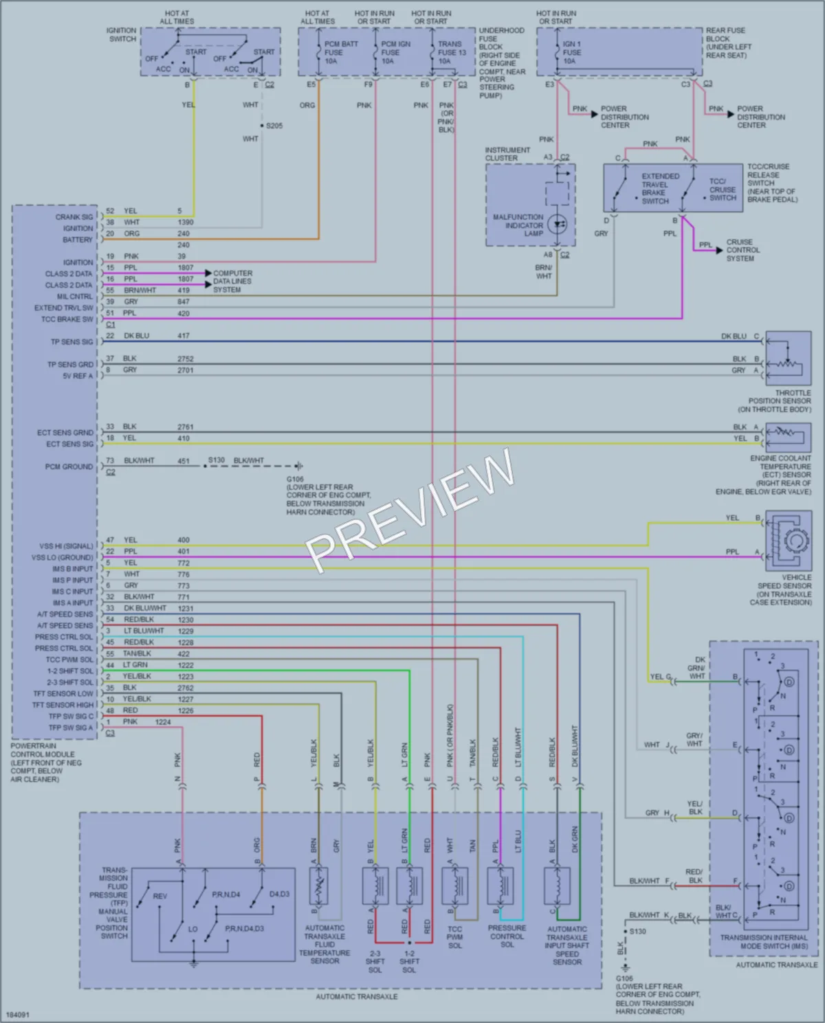 2004 Cadillac Seville Transmission wiring diagram preview