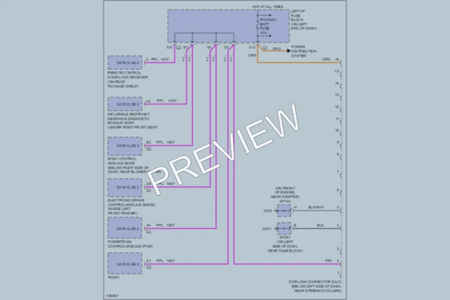 2004 Chevrolet Classic Computer Data Lines wiring diagram preview