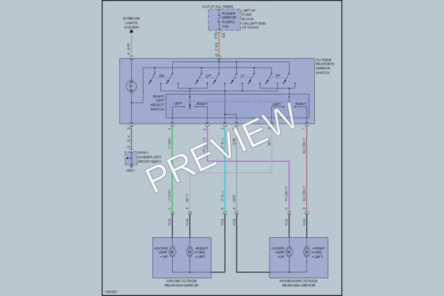2004 Chevrolet Classic Power Mirrors wiring diagram preview
