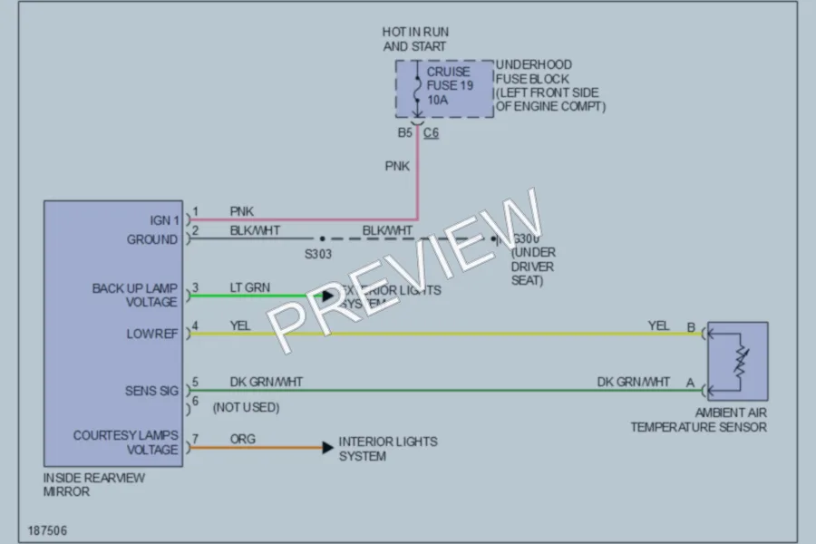 2004 Chevrolet Colorado Power Mirrors wiring diagram preview