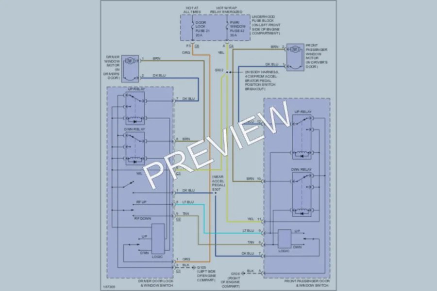 2004 Chevrolet Colorado Power Windows wiring diagram preview