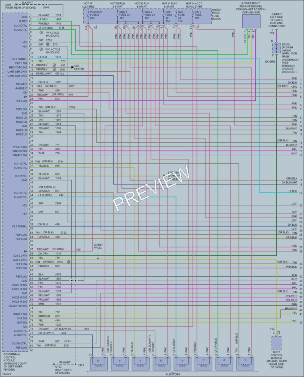 2004 Chevrolet H1500 Engine Performance wiring diagram preview