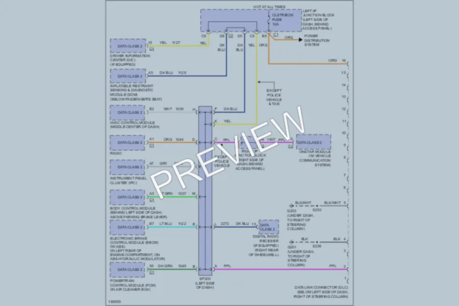 2004 Chevrolet MonteCarlo Computer Data Lines wiring diagram preview