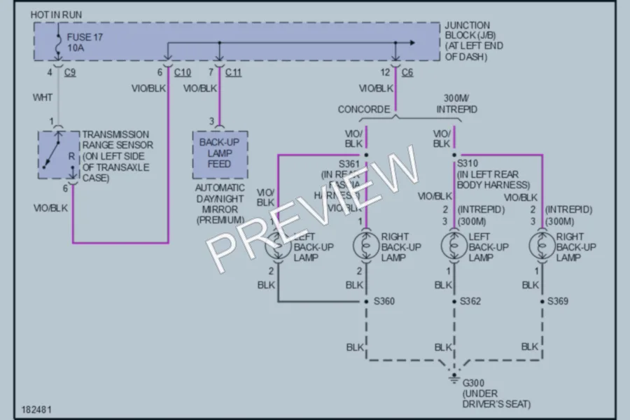 2004 Chrysler Concorde Exterior Lights wiring diagram preview