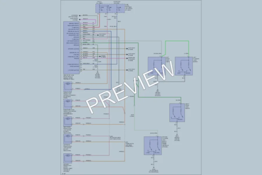 2004 Chrysler PTCruiser Power Door Locks wiring diagram preview