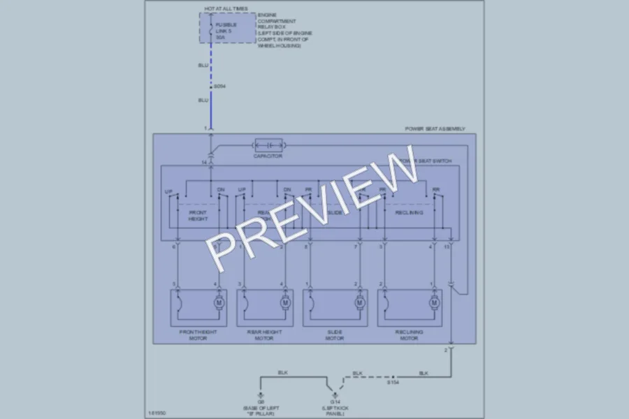 2004 Chrysler 2D Coupe Power Seats wiring diagram preview