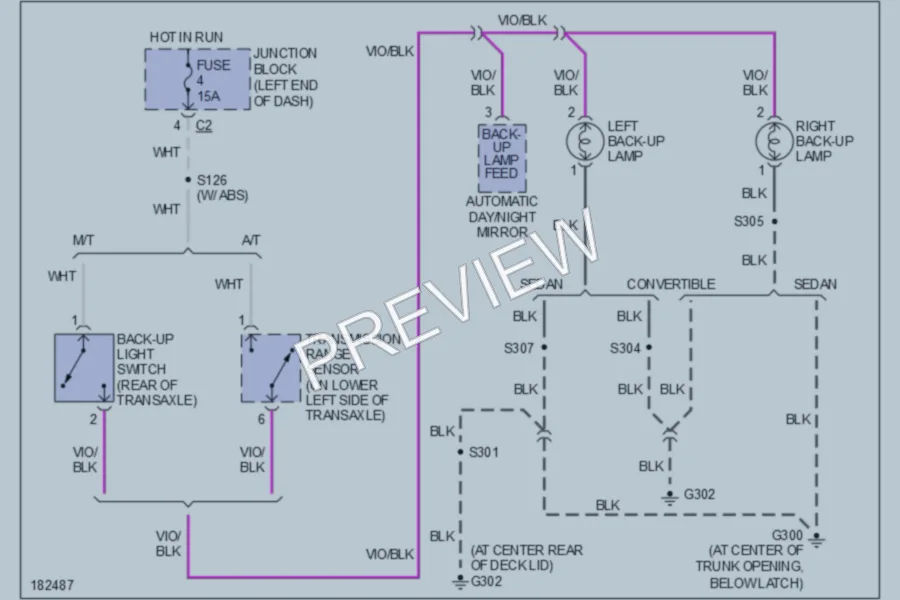 2004 Chrysler 4D Sedan Exterior Lights wiring diagram preview