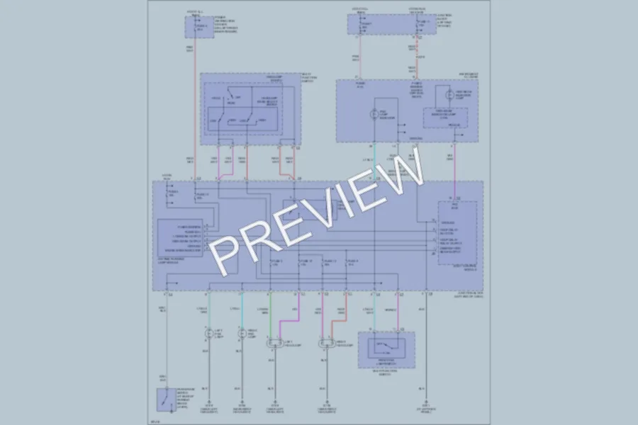 2004 Chrysler 4D Sedan Headlights wiring diagram preview