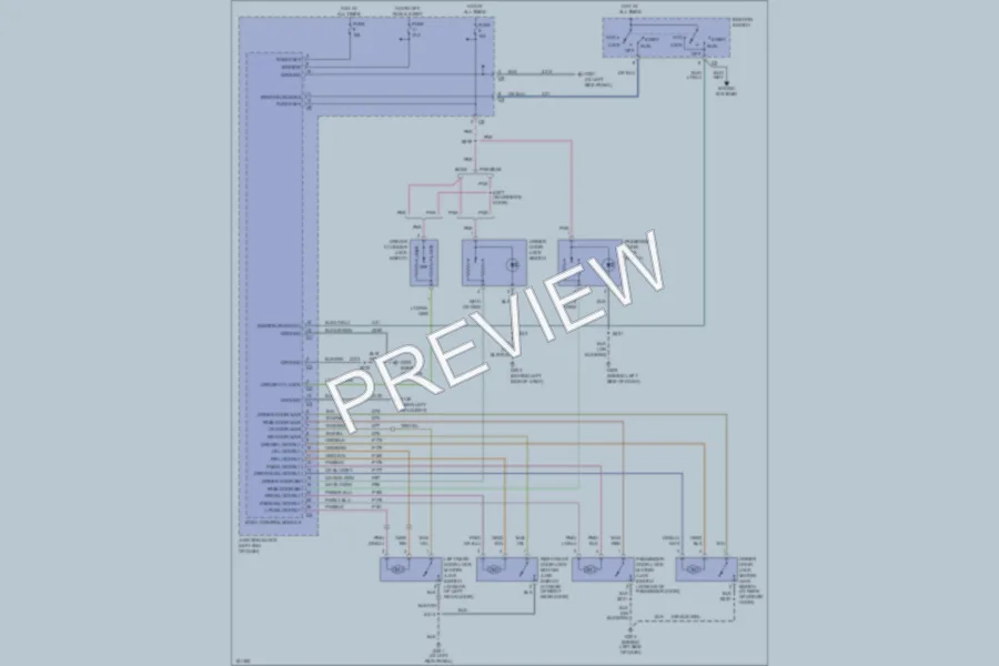 2004 Chrysler 4D Sedan Power Door Locks wiring diagram preview