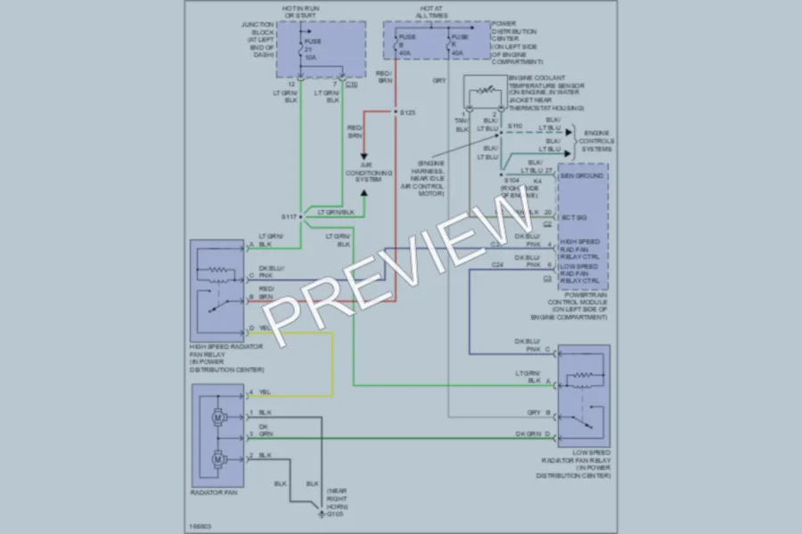 2004 Dodge Intrepid Cooling Fan wiring diagram preview