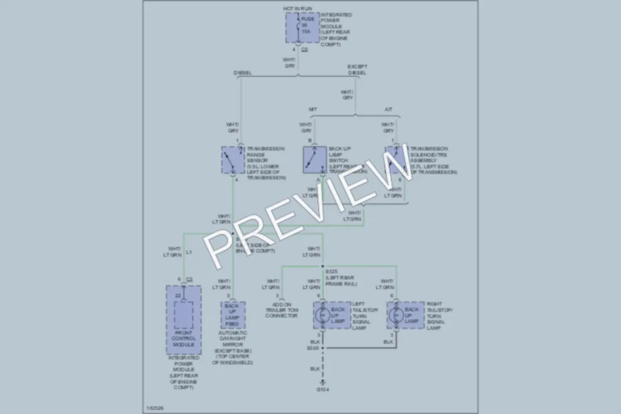 2004 Dodge R1500 Exterior Lights wiring diagram preview