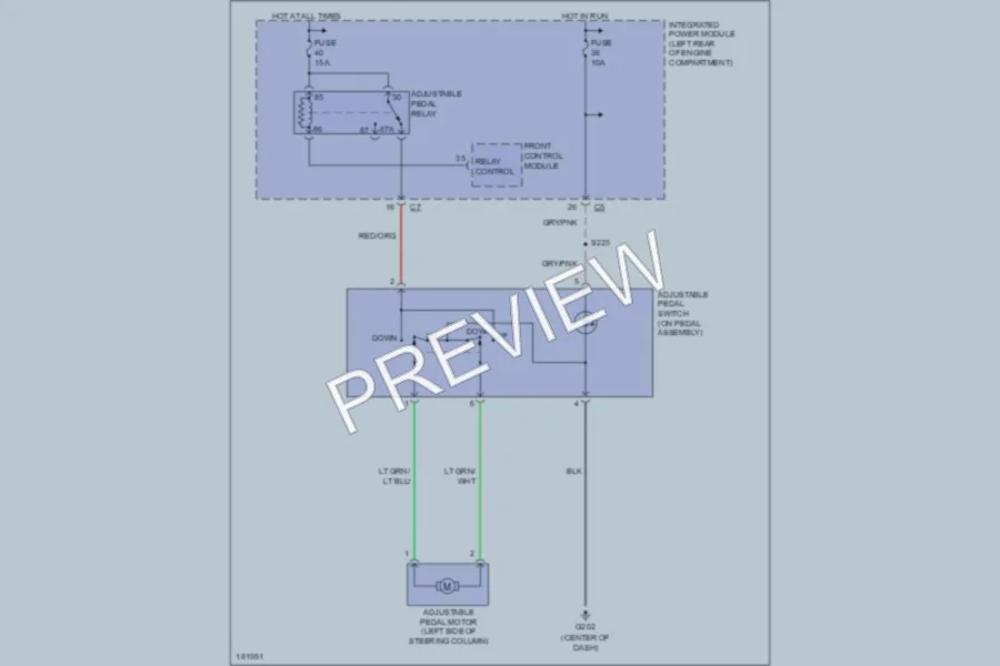 2004 Dodge R1500 Power Seats wiring diagram preview