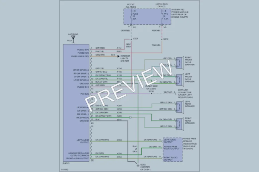 2004 Dodge R1500 Radio wiring diagram preview