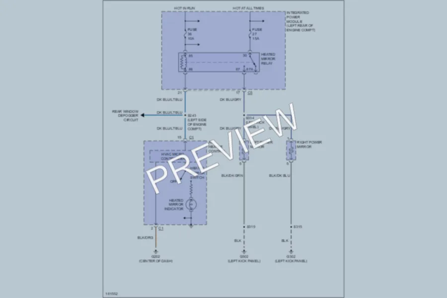 2004 Dodge R2500 Defoggers wiring diagram preview