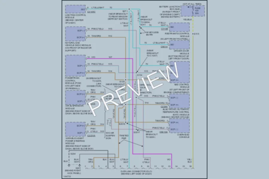 2004 Ford CrownVictoria Computer Data Lines wiring diagram preview