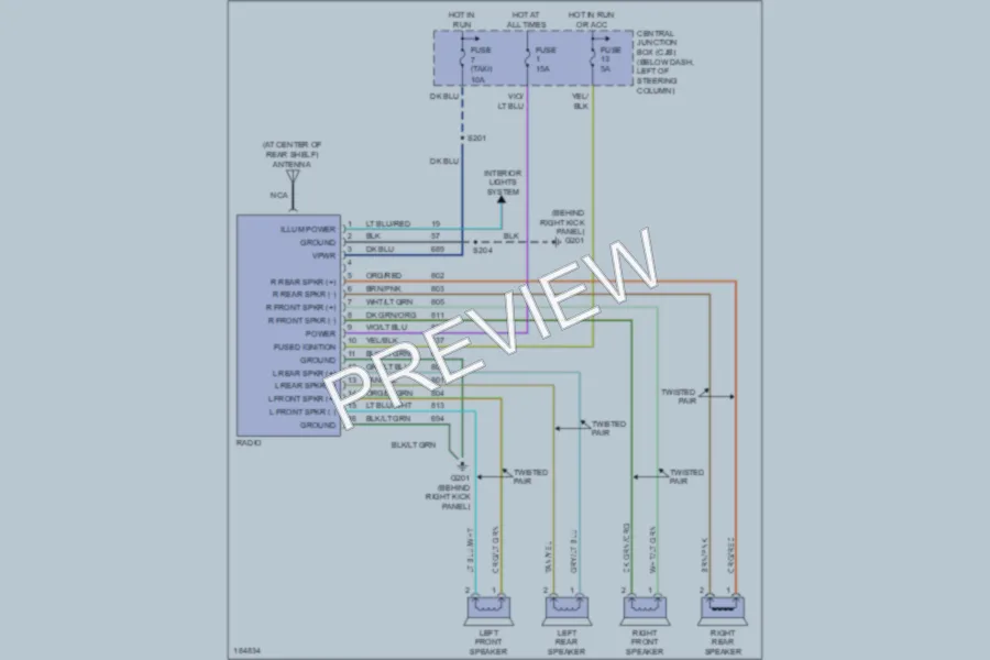 2004 Ford CrownVictoria Radio wiring diagram preview