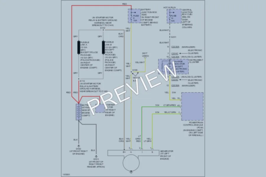 2004 Ford CrownVictoria Starting Charging wiring diagram preview