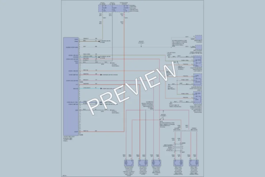 2004 Ford E250 Power Door Locks wiring diagram preview