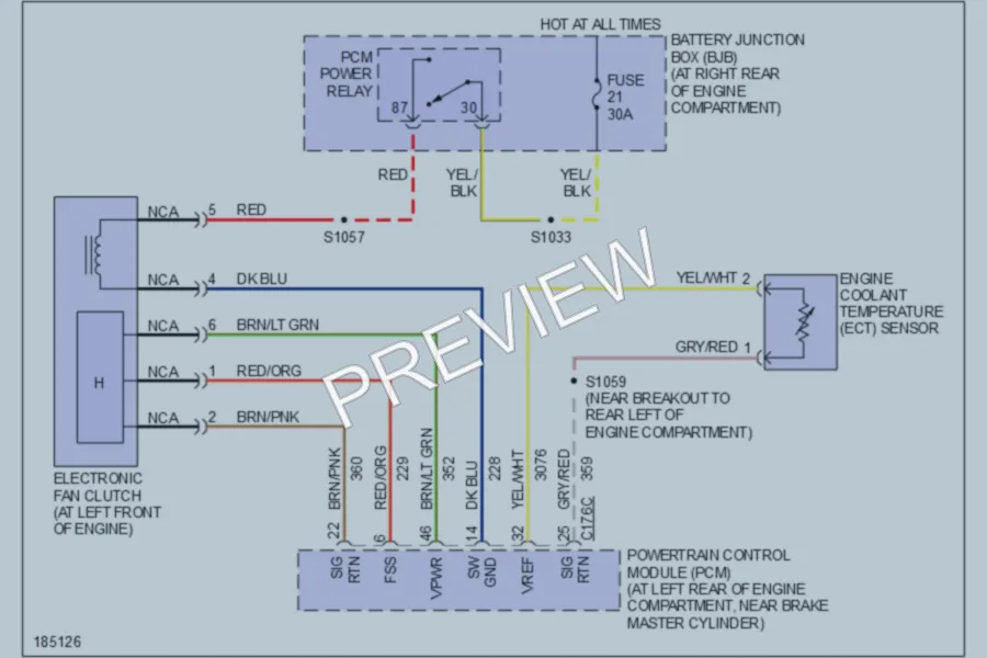 2004 Ford E150 Cooling Fan wiring diagram preview