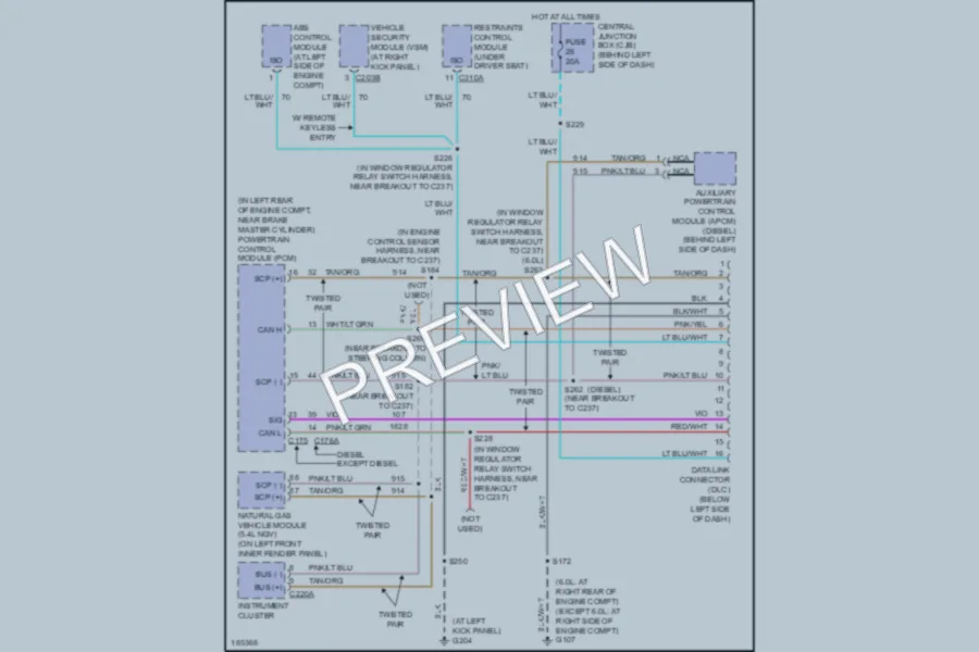 2004 Ford E250 Computer Data Lines wiring diagram preview