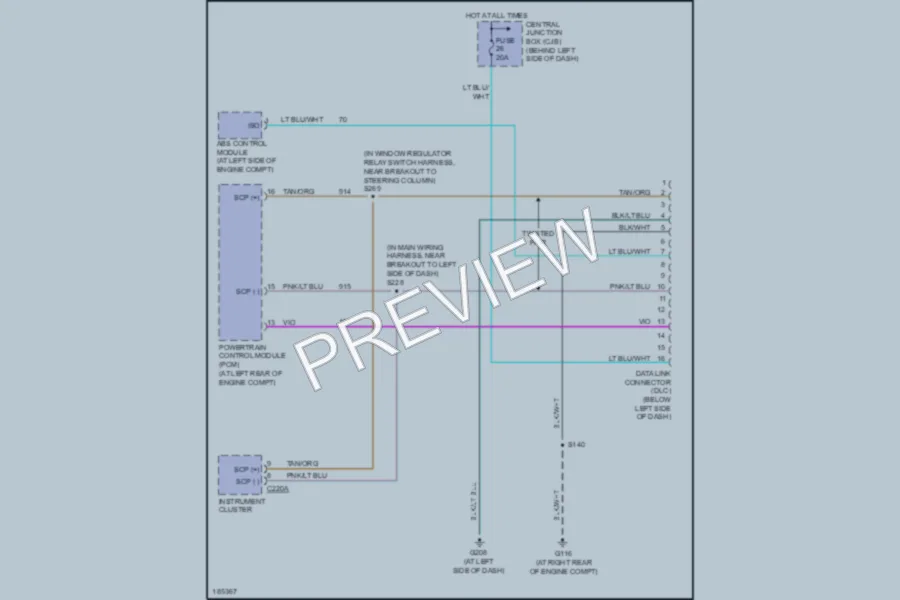 2004 Ford E350 Super Duty Computer Data Lines wiring diagram preview