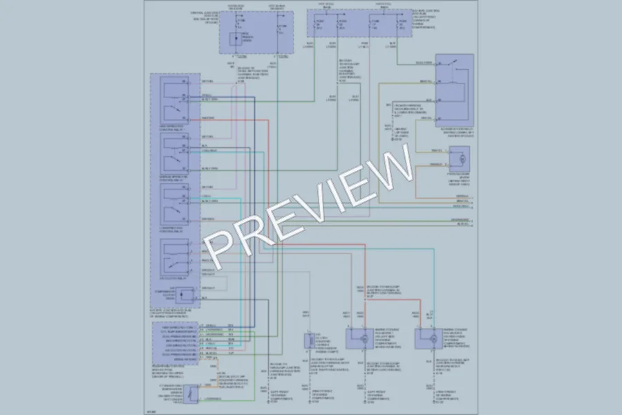 2004 Ford Escape Air Conditioning wiring diagram preview