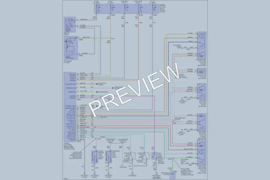 2004 Ford Escape Power Door Locks wiring diagram preview