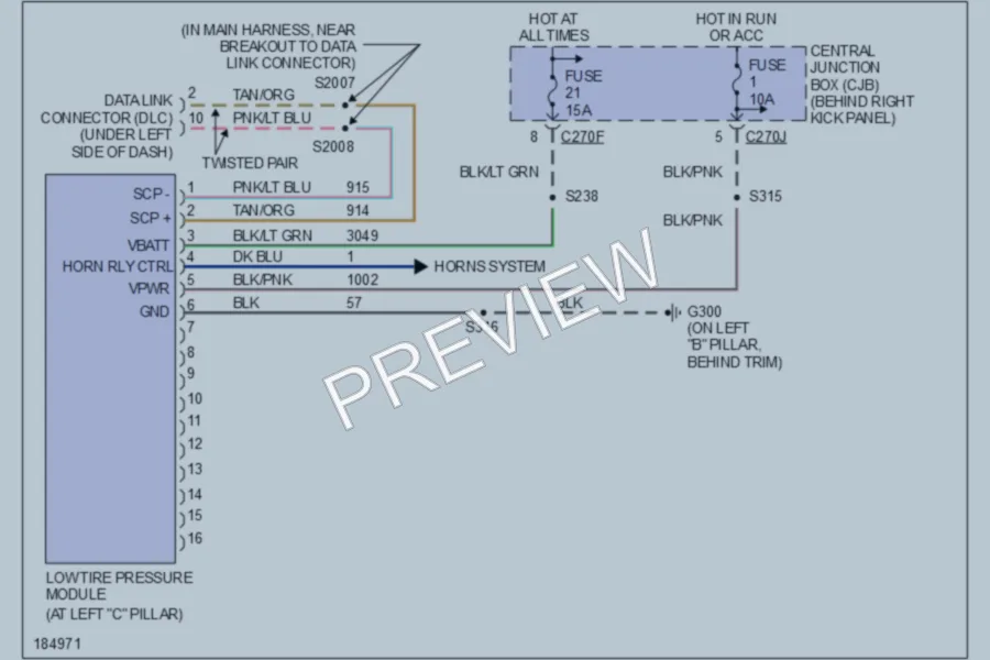 2004 Ford Expedition Warning Systems wiring diagram preview